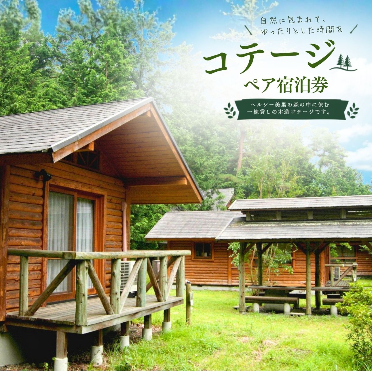 【ふるさと納税】コテージ ペア 宿泊券 南アルプス 生態邑 ヘルシー美里 早川町 山梨 一棟貸し ペア宿泊券 温泉付き 自炊 BBQ バーベキュー BBQ施設あり キッチン付き 調理器具 完備 食材持ち込みOK