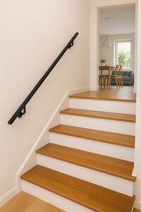 アイアン手摺（ホワイト、幅1000～1500mm、10mm単位でオーダー可能！）（2148）