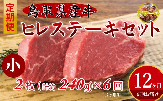 
鳥取県産牛 ヒレステーキ6回定期便<奇数月> 国産 牛肉 赤身 ヒレ ステーキ 冷凍 定期便 肉 おすすめ 希少部位 ブランド牛 フィレ 倉吉市
