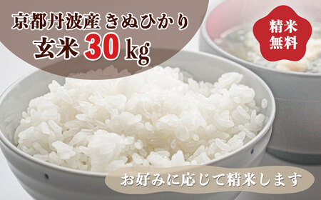 令和8年産 京都 丹波産 きぬひかり 玄米 30kg