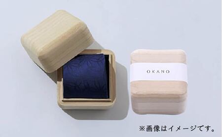 【濃紺に錆鼠】ネクタイ「衿結」献上博多シリーズ  クラシック 献上 ＜OKANO 博多きもの制作所＞那珂川市 [GAT045-10]