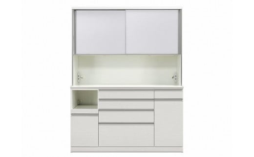 シュシュH キッチンボード ハイタイプ 幅160cm オープンボード 引き戸 食器棚 完成品 カップボード ダイニングボード 大川家具