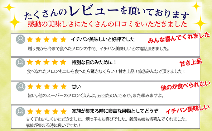 クラウンメロン【上（山等級）】特大玉（1.5kg前後）6玉入