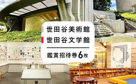 世田谷美術館・世田谷文学館 鑑賞招待チケット 企画展・収蔵品展 6回分 芸術 文学 体験 ギフト 招待券_0058-004-se4