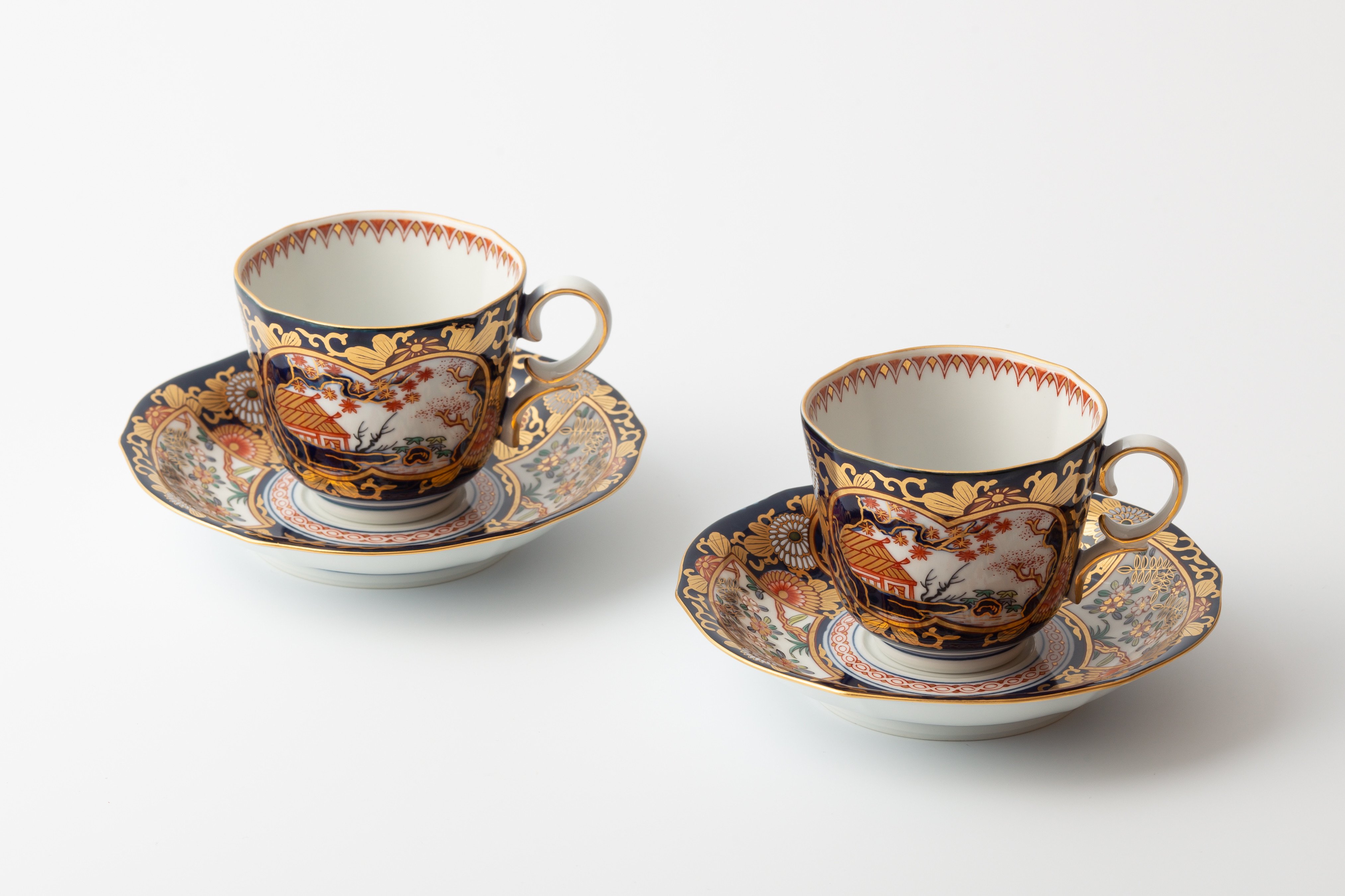 
            有田焼 琳派古伊万里様式 コーヒーカップ&ソーサ― 2客セット 賞美堂本店
          