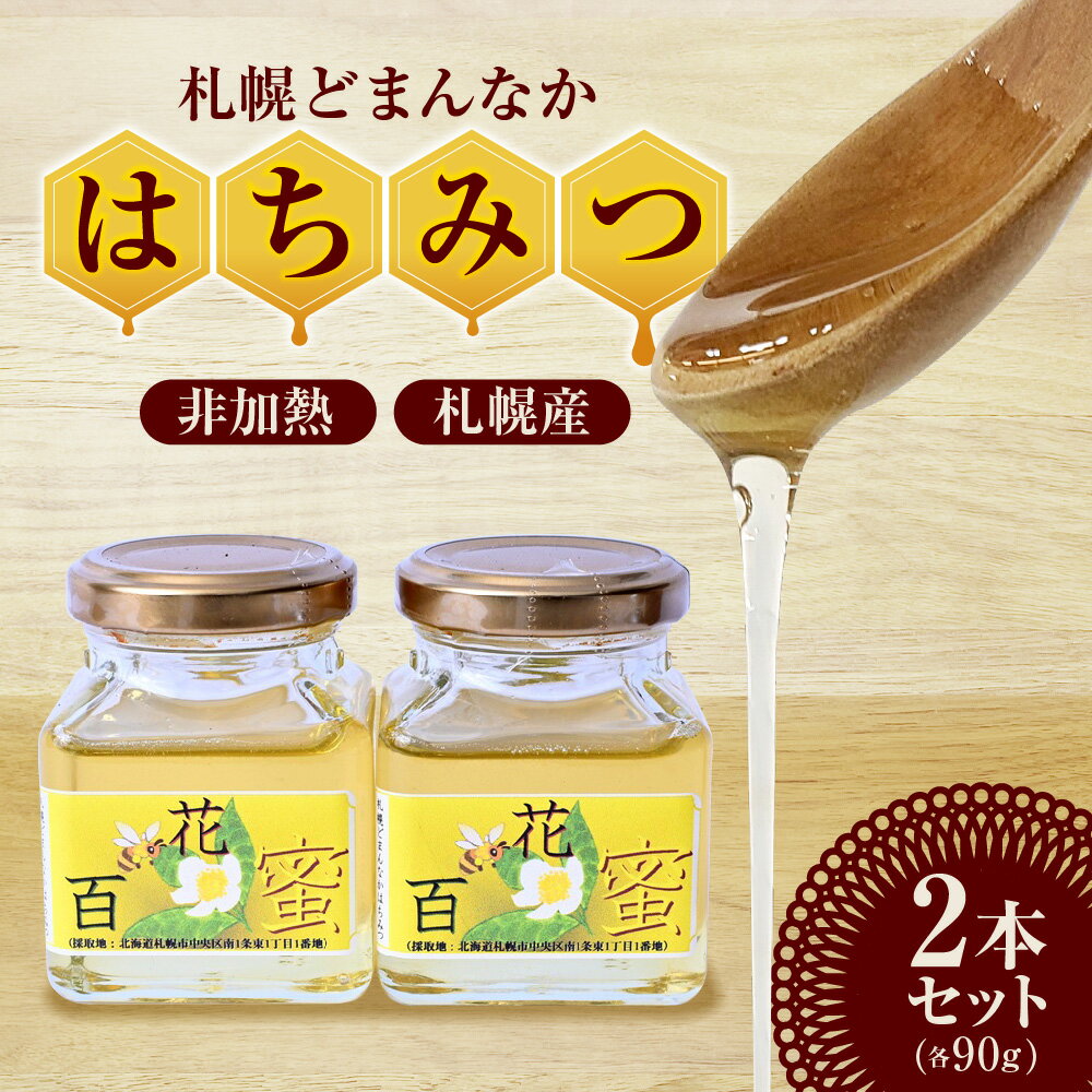 【ふるさと納税】 はちみつ 蜂蜜 ハチミツ 90g×2本 非加熱 札幌市 北海道