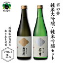 【ふるさと納税】 日本酒 新潟県 妙高市 君の井 純米大吟醸 純米吟醸 セット 720ml × 2本 酒造好適米 越淡麗 五百万石 華やかな香り 洗練された旨み