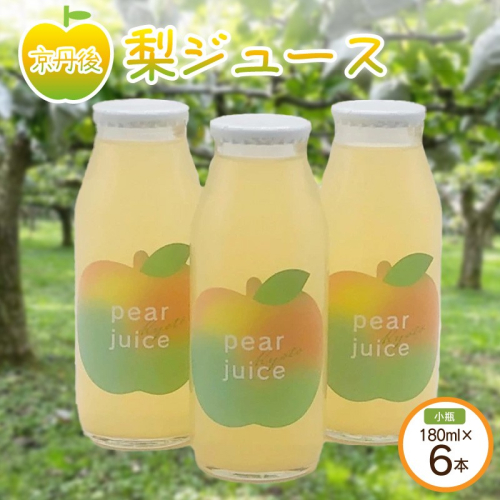 【先行予約】京丹後の梨ジュース 小瓶6本入り（2025年10月下旬～発送） 瓶 ジュース 国産 梨 なし ナシ ジュース ドリンク 飲料 果汁 京都 京丹後 ふるさと納税 梨ジュース