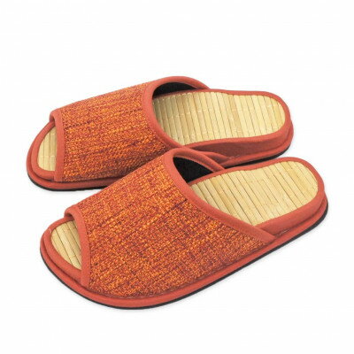 【ふるさと納税】スリッパ　D型セノーテデコラ極　Mサイズ　レッド【1642013】