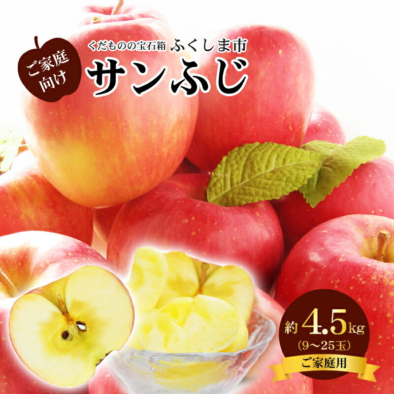 【ふるさと納税】No.2773 サンふじりんご 訳あり ご家庭用　約4.5kg【2025年度発送】