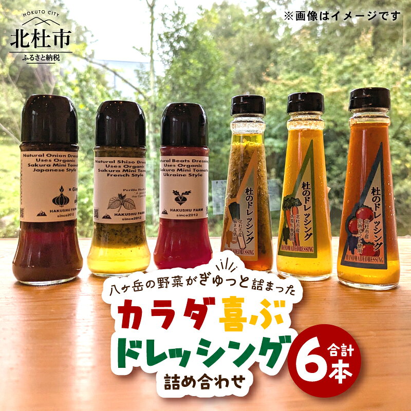 【ふるさと納税】 ドレッシング 野菜 詰め合わせ 6本 160ml×3本 200ml×3本 杜のドレッシング ナチュラルドレッシング 調味料 食べ比べ 手づくり サラダドレッシング 送料無料