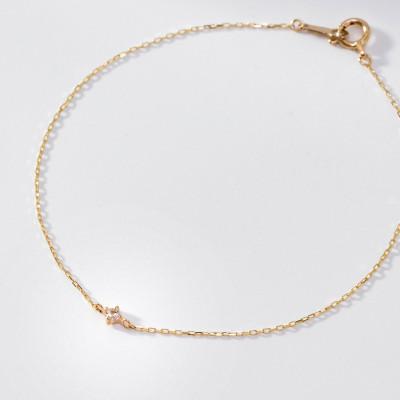 ふるさと納税 大津市 【K10 クォーツブレスレット】4月誕生石 毎日輝く 天然石ジュエリー 10金 イエローゴールド |  | 02