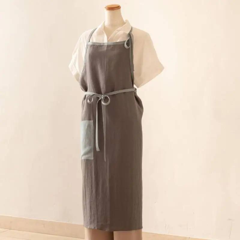 エプロン lithuania linen Apron／リトアニアリネン グレー