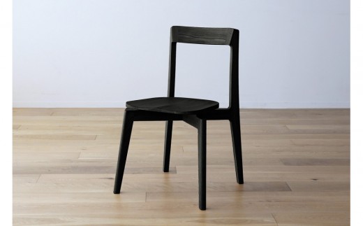 【開梱設置】高野木工 RIALTO CHAIR リアルト チェア オーク(黒塗装) 板座 【10年保証】