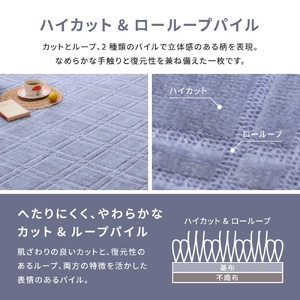 日本製 平織カーペット 本間8畳 約382×382cm ブルー 1枚 600098480｜抗菌 防臭 新生活 引越し 模様替え 快適 買い替え [3731]