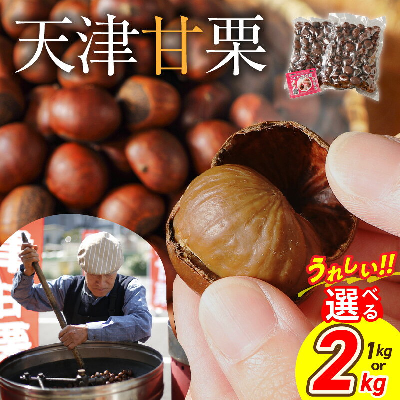 【ふるさと納税】ランキング1位 高リピート率 天津甘栗 選べる容量 1kg/2kg 焼いた当日に発送 やさしい甘み 保存料不使用 甘栗 焼き栗 栗爪付き ベテラン職人が焼き上げる 栗ご飯 和菓子 洋菓子 おやつ スイーツ マロン 愛知県 碧南市 送料無料