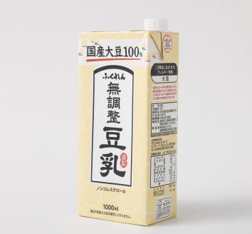 M242-4P　〈ふくれん〉国産大豆100％　成分無調整　豆乳　1000ml×6本