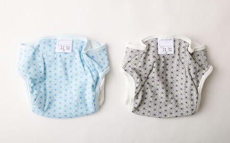 【サイズ70】【日本製】おむつカバー セット (綿) 70cm【ブルー】