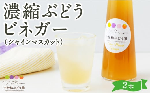 中村柿ぶどう園 濃縮ぶどうビネガー (シャインマスカット) 300ml×2本 フルーツビネガー 果実酢 フルーツ酢