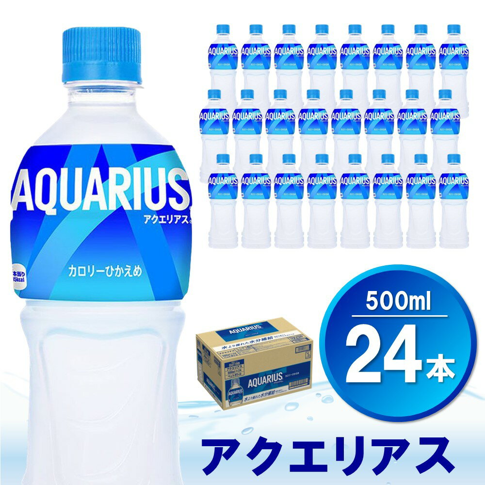 【ふるさと納税】アクエリアス 500mlPET×24本(1ケース)【コカコーラ 熱中症対策 スポーツ飲料 スポーツドリンク 水分補給 カロリーオフ ペットボトル 健康 スッキリ ミネラル アミノ酸 クエン酸 リフレッシュ 常備 保存 買い置き】Z2-R090027