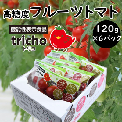 
                  高糖度フルーツトマト「tricho(トリコ)」120g×6パックセット【1577635】
                