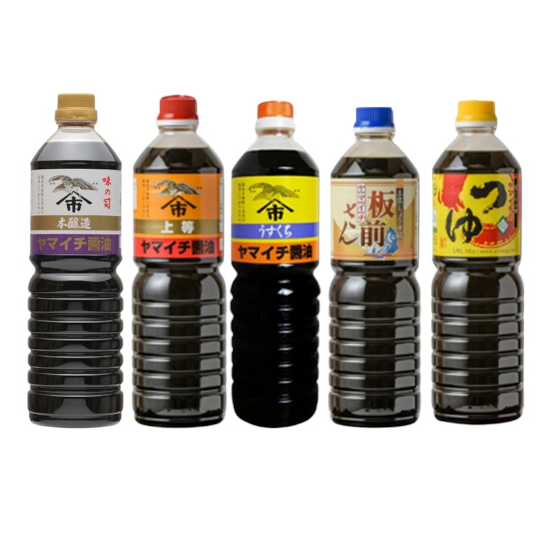 【ふるさと納税】醤油 詰め合わせ セット 《ヤマイチ醤油》醤油・つゆバラエティセット 各1L 5本セット [tk06ayt180014 山形県 高畠町 小田部商店] しょうゆ 調味料 だしつゆ