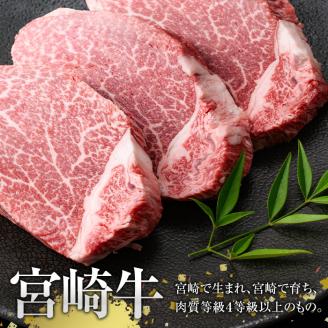 宮崎牛 3種のお肉セット(合計1.2kg・ヒレ、ロース、肩ローススライス)【MI014】【(株)ミヤチク宮崎加工センター】