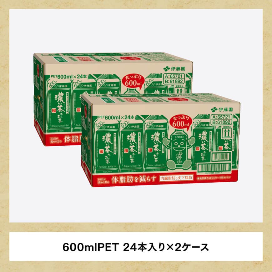伊藤園 お～いお茶 濃い茶600ml×48本 PET【 飲料類 ソフトドリンク ペットボトル 】 宮崎県川南町
