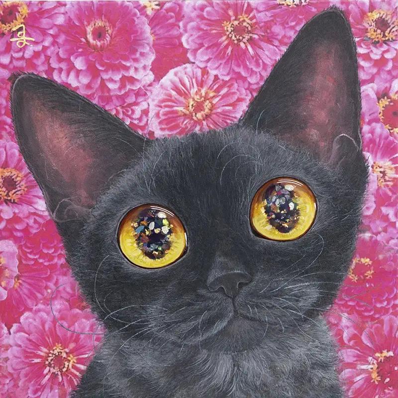 猫作家福嶋吾然有が描く、猫のフルオーダー絵画 F10号サイズ 猫