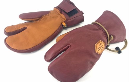 スキーグローブ 　三本指　ワイン　S　