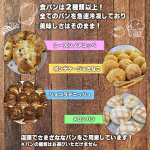 ＜訳あり＞ロスパンセット 冷凍 食パン おまかせパン 5～8種類 詰め合わせ (食パン2枚・お任せパン5～8種類) ふるさと納税 福知山市 ロスパン セット 冷凍 食パン 2本分 おまかせパン 5～8