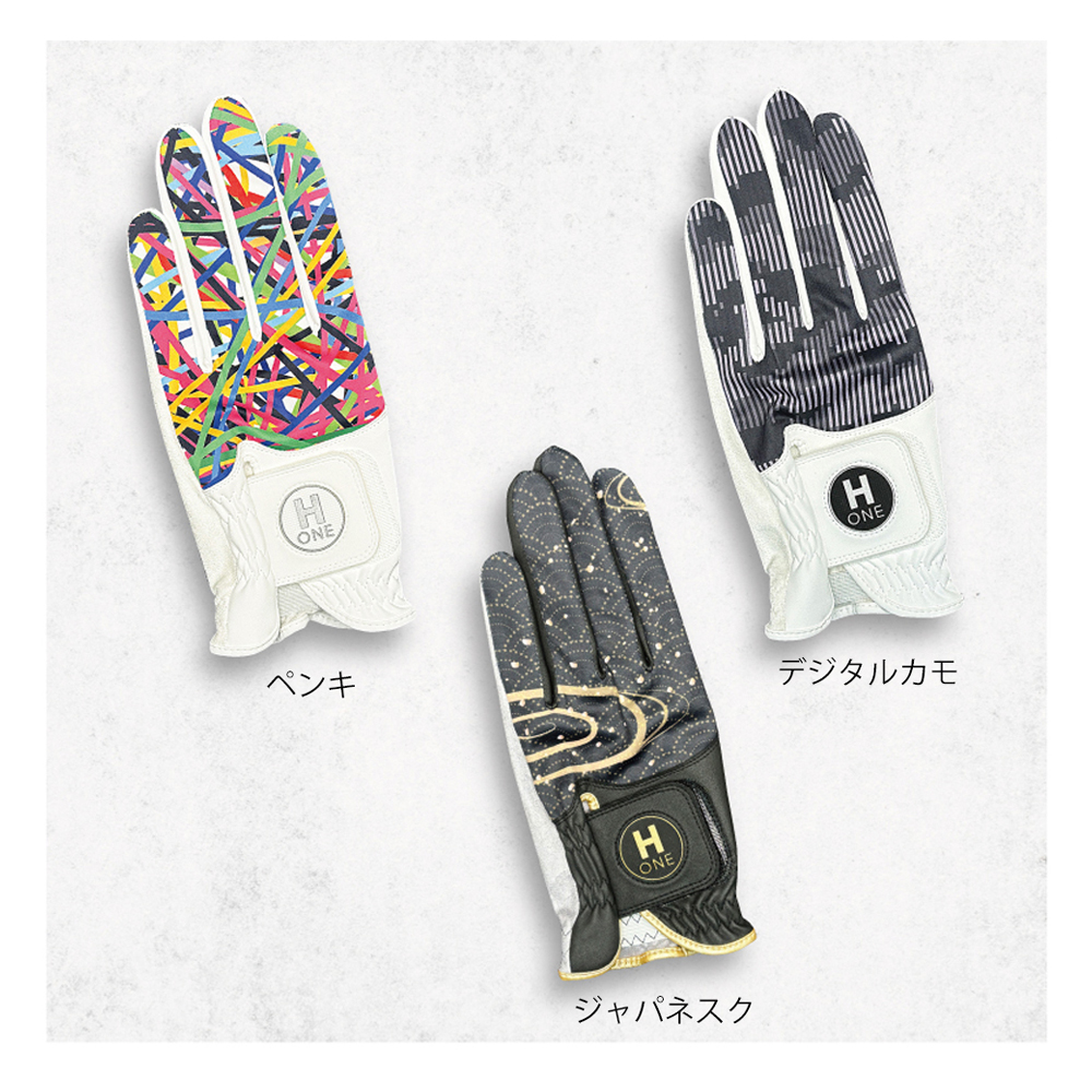 ゴルフ用手袋（メンズ左手用）H-ONE Graphic (エイチ-ワン グラ