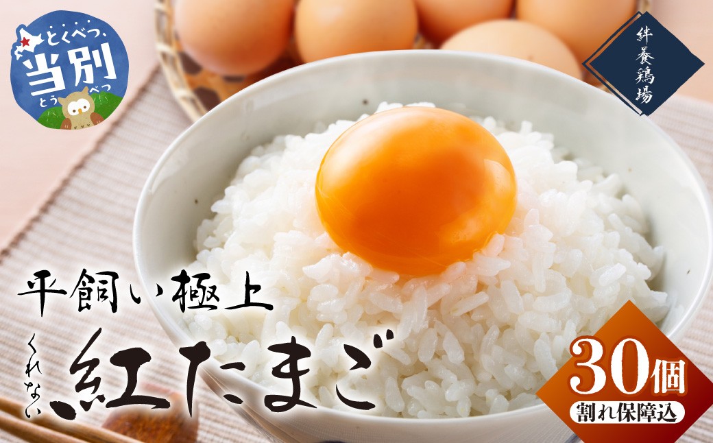
                  紅たまご 30個入 | たまご タマゴ 平飼いたまご 国産 北海道産 たまごかけご飯 玉子 生卵 卵焼 赤玉 割れ保障 北海道 当別町
                