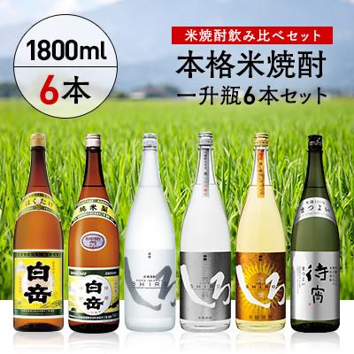 ふるさと納税 人吉市 白岳・厳選一升瓶6本セット(人吉市)