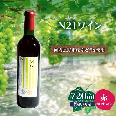 ふるさと納税 河内長野市 N21ワイン 720ml 赤ワイン用に開発したオリジナル品種ぶどう使用 ライト 後口すっきり