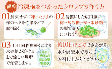 冷凍 紀州南高梅 完熟梅   約2kg   L～4Lサイズ混合 ご家庭用