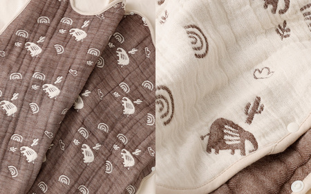 6重ガーゼ織スリーパー×1枚 （ベージュ） 綿 コットン ベビー キッズ 子供服 オールシーズン 出産祝い お祝い ギフト 赤ちゃん用品 ベビー用品 日本製