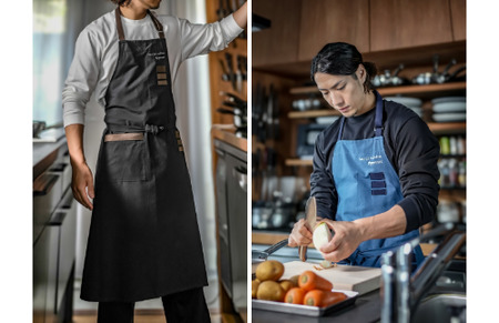 THE TABLIER（ザ・タブリエ）George cuisine×SEWING TAKEUCHI エプロン Apprenti 群青
