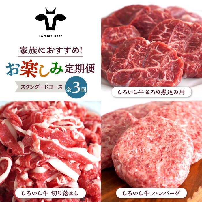 【ふるさと納税】【牧場直送】【3回定期便】しろいし牛 家族向け お楽しみ 定期便（スタンダードコース）【佐賀セントラル牧場】和牛 ランキング 人気 おすすめ 食べ比べ BBQ バーベキュー お肉 牛肉 焼き肉 冷凍 佐賀県 白石町 [IAH209]