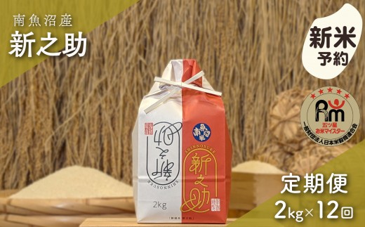 
                  【新米予約】令和８年産「五つ星お米マイスター」の南魚沼産新之助　精米２kg×12回（毎月定期便）【定期便 銘柄米 ブランド米 精米 新之助 魚沼産 新潟米 産地直送 お米 米 こめ コメ ご飯 御飯 ごはん】【2026年10月下旬から1ヶ月以内に順次発送予定】
                