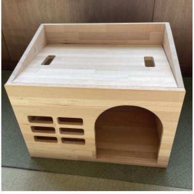 ふるさと納税 愛西市 ペット用　木製ハウス(大)(組立不要) |  | 01