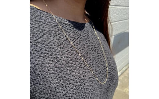 【K10イエローゴールド ロングチェーンネックレス】長さ80cm 存在感たっぷりインフィニティチェーン　SN1008-K10(80)