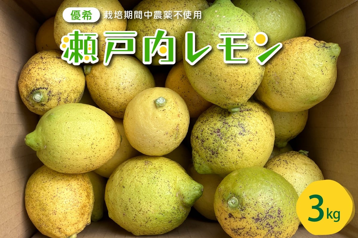
            【2025年10月中旬～発送】大崎下島産 栽培期間中農薬不使用 瀬戸内レモン 3kg ku044-001-25
          