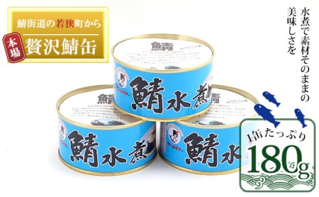 鯖缶 3缶 水煮 若狭の鯖水煮缶詰 鯖の水煮 鯖缶