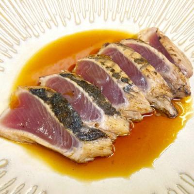 ふるさと納税 四万十市 四万十市場のカツオ塩たたき(塩振 スライス 血合い抜)カツオ生節醤油漬セット 26 |  | 02