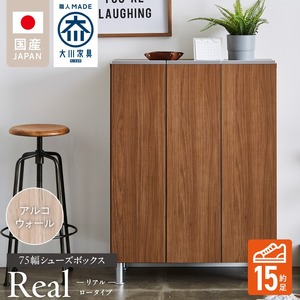 シューズボックス 【リアル 75 LO】 アルコウォール_シューズボックス リアル 75 LO 大川家具 アルコウォール 靴箱 靴 収納 可動棚 お洒落 国内製造 お取り寄せ 福岡県 久留米市 送料無料_Qd062-06