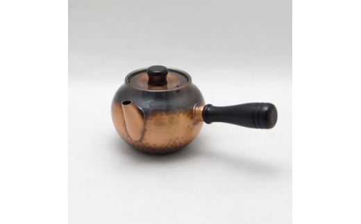 純銅 赤銅仕上げ鎚目急須 FC035077