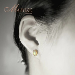 ピアス 天然 オパール 1.0ct ペア "Pascale" ダブルロックキャッチ【K18YG】P-131（KRP）F-1411