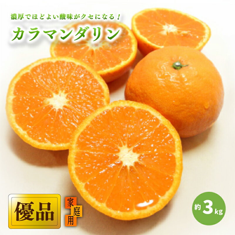 【ふるさと納税】 【2026年4月上旬から発送予定】カラマンダリン 家庭用(優品) 約 3kg | 愛媛 みかん 先行予約 蜜柑 柑橘 果物 くだもの フルーツ お取り寄せ グルメ 期間限定 数量限定 人気 おすすめ 愛媛県 松山市