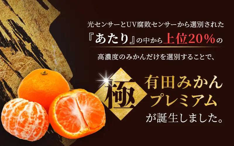 ＼光センサー選別／極 有田みかんプレミアム 約2kg【光センサー 高糖度選別品】2S～Lサイズ 有機質肥料100% ※2026年11月～2027年1月に順次発送予定 ※北海道・沖縄・離島への配送不可 